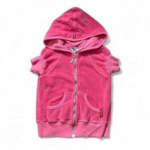 Kids Hard Tail Short Sleeve Terry Hoodie Puff Sleeve Bubble Gum Pink